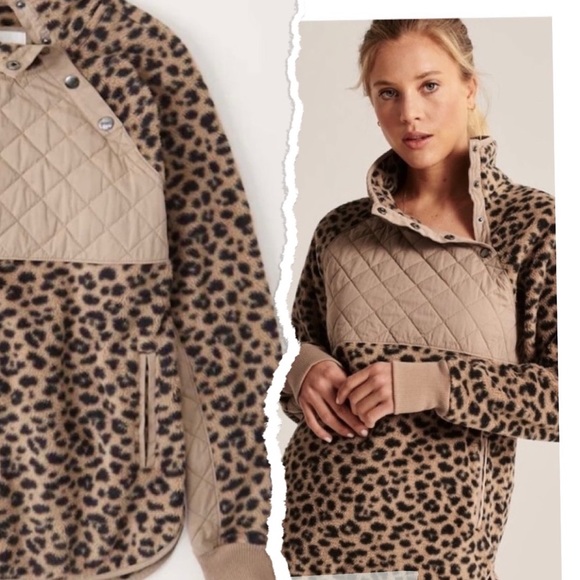 Abercrombie & Fitch Tops - Abercrombie & Fitch Quilted Sherpa Sweatshirt Size Small